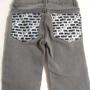 Grey size 2T jeans custom And What Apparel pockets